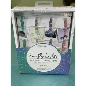 Merkury Innovations Firefly 36‎ Lights mini clip LED String lights 15 feet NOS